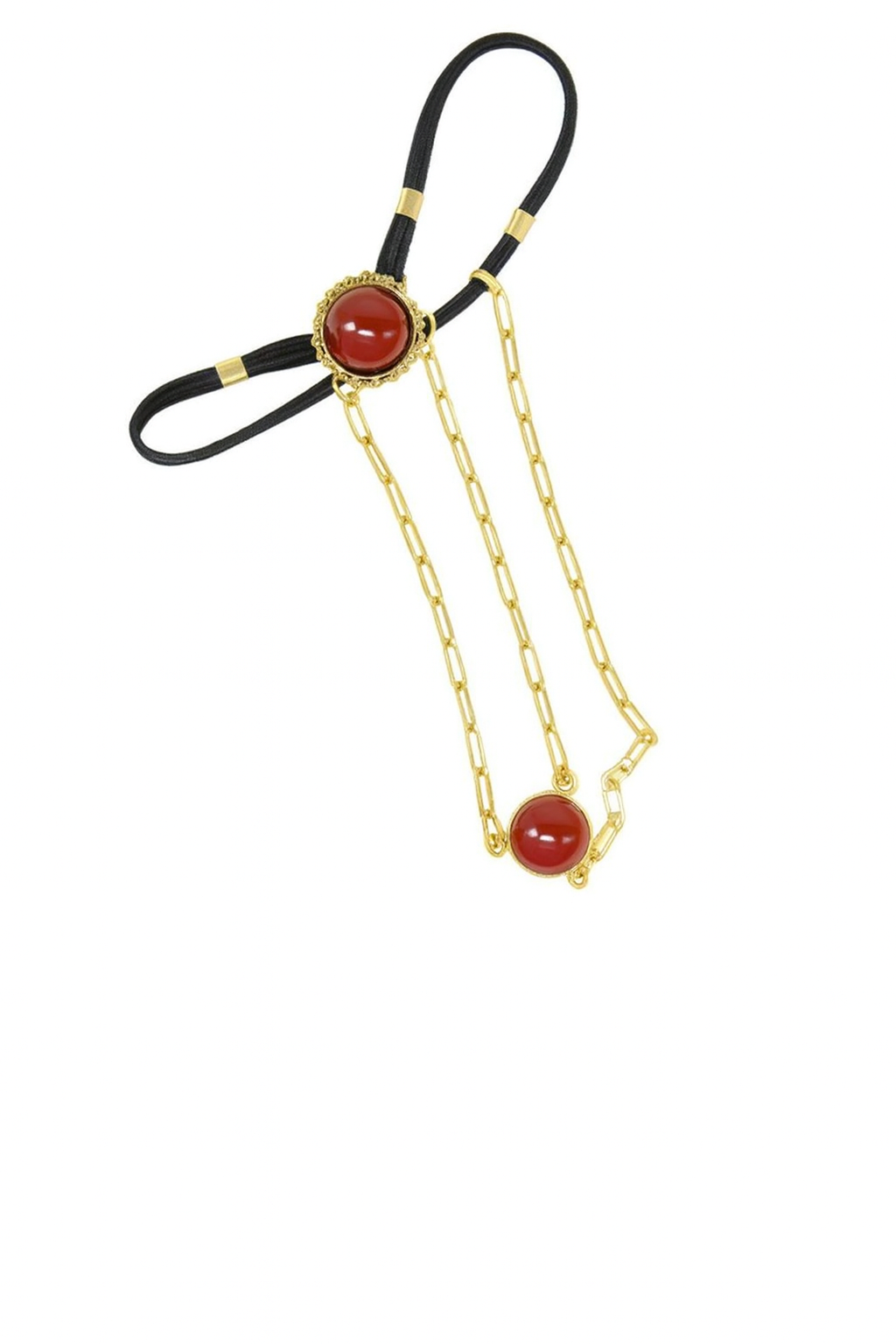 HardyB© – 14K Gold Fill Non-Piercing Penis Bracelet with Carnelian Stones
