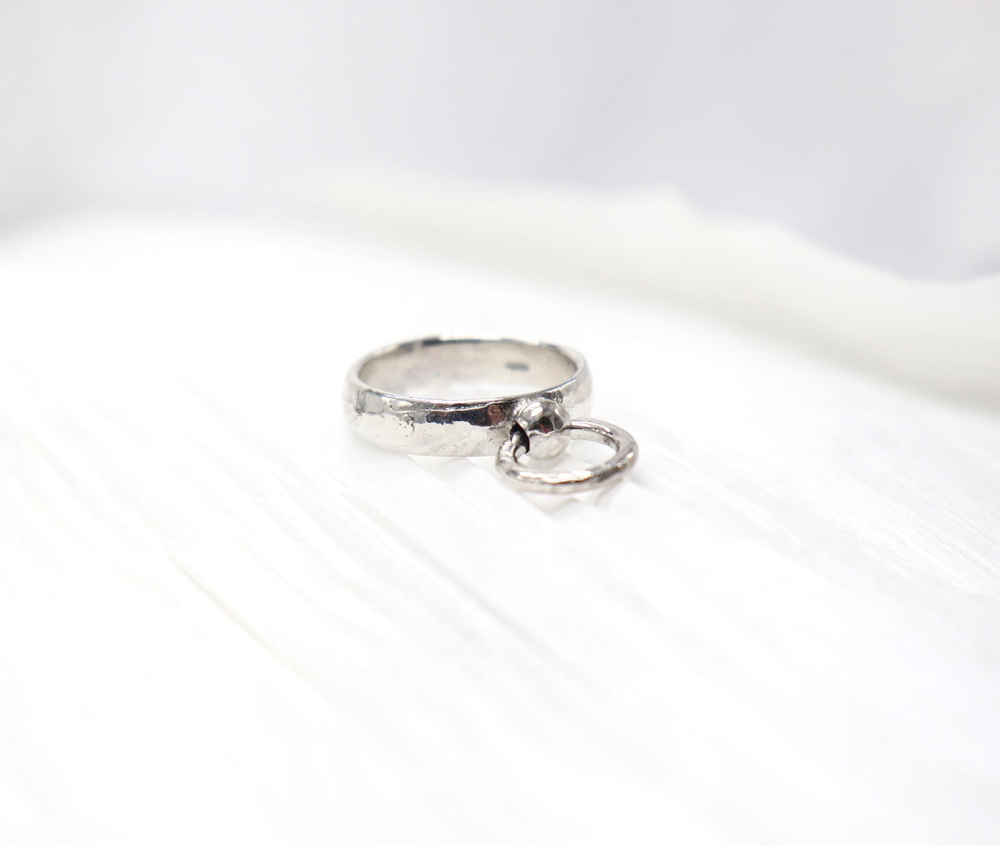Day Ring TheOhring Sterling Silver, Sub Day Ring, Silver O ring, Slave , gift for sub bsdm 24/7 Wear gag bondage unisex