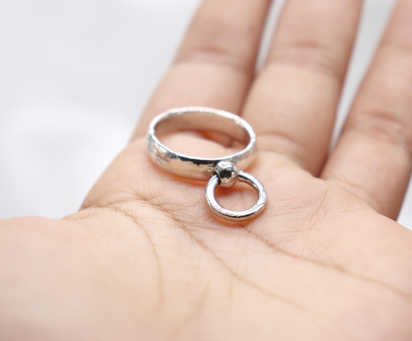 Day Ring TheOhring Sterling Silver, Sub Day Ring, Silver O ring, Slave , gift for sub bsdm 24/7 Wear gag bondage unisex