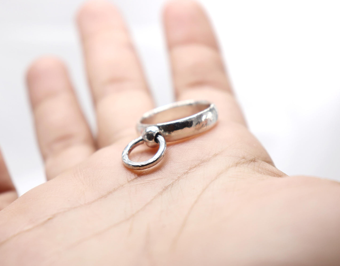 Day Ring TheOhring Sterling Silver, Sub Day Ring, Silver O ring, Slave , gift for sub bsdm 24/7 Wear gag bondage unisex