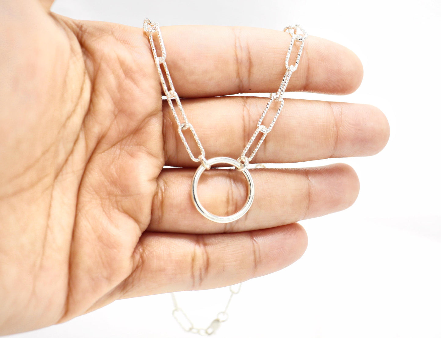 Day Collar SolidCollar Sterling Silver, Sub Day Collar, Silver O ring necklace, O ring Chocker, gift for her gift for sub bsdm 24/7 Wear gag