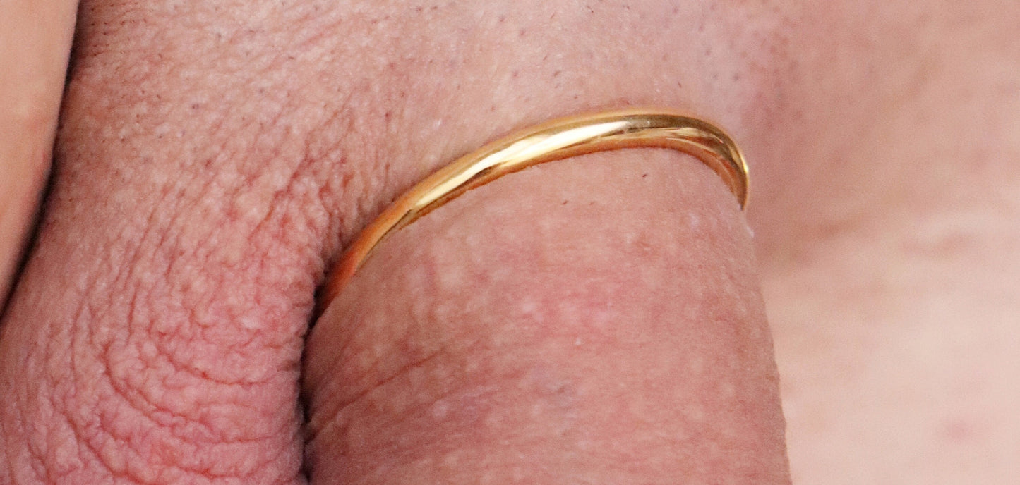 Penis glans ring BabyCuff© Yellow Gold Fill, Penis jewelry, penis ring jewelry, cock jewelry, dick jewelry, penis chain, penis ring, Adult