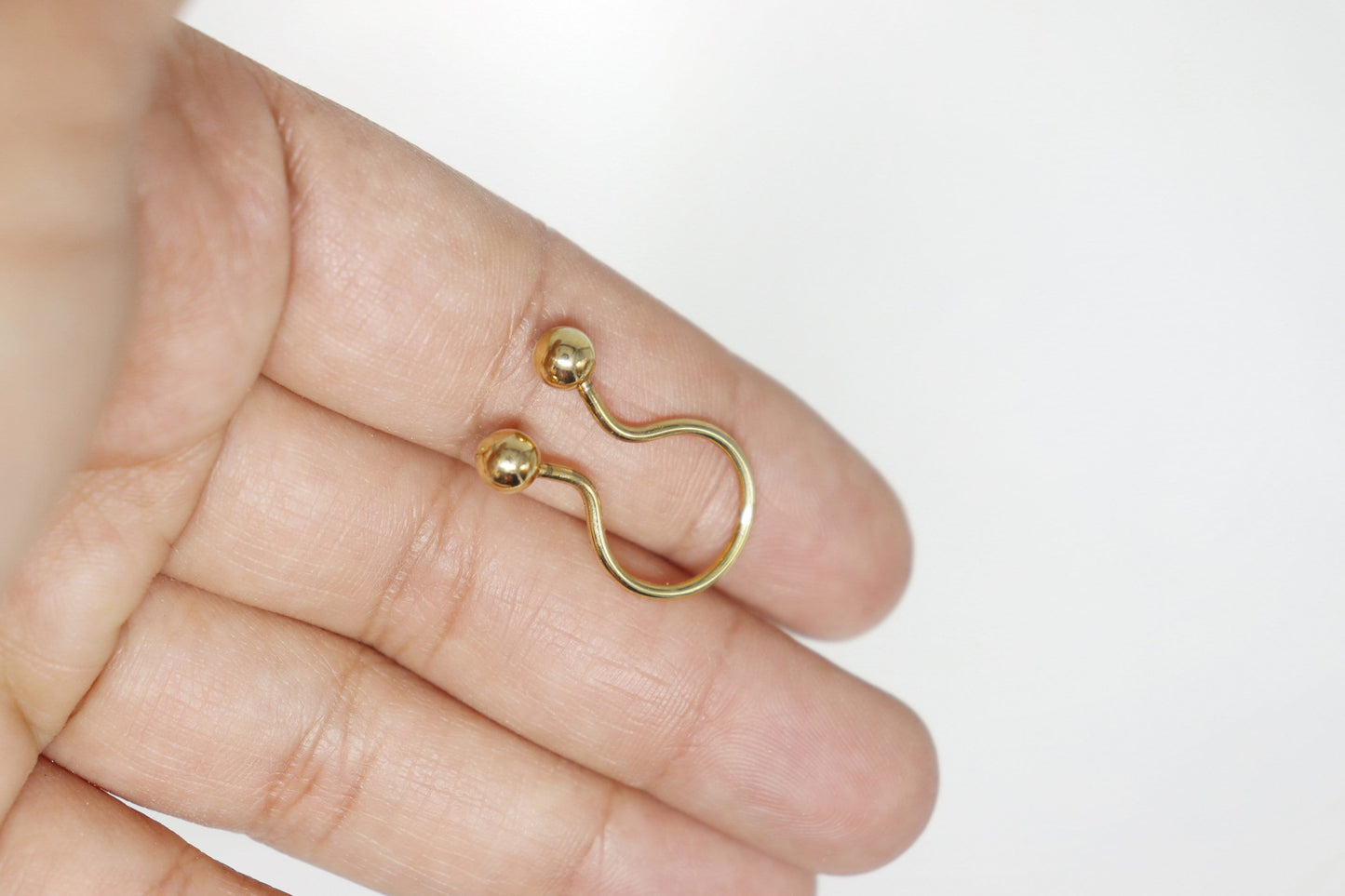 TWO Fake Piercing in 14k Yellow Gold Fill Non Piercing Nipple clamp sexy pair Not Pierced Nipple Jewelry for him or her sexy nipple jewelry