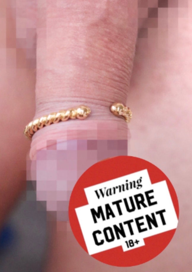 Penis glans ring GoldRope© Yellow Gold Fill, Penis jewelry, penis ring jewelry, cock jewelry, dick jewelry, penis chain, penis ring, Adult