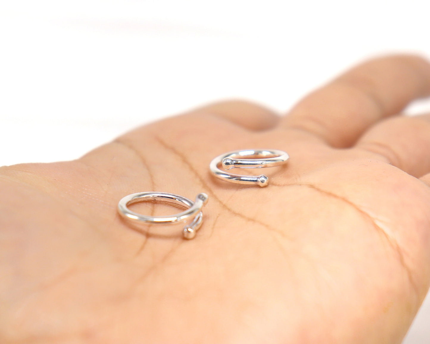 Non Piercing Fake Piercing in 925 Sterling Silver Non Piercing Nipple clamp sexy pair Not Pierced Nipple Jewelry for him or her sexy nipple