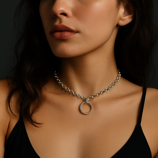 TheOh© – Sterling Silver O-Ring Necklace