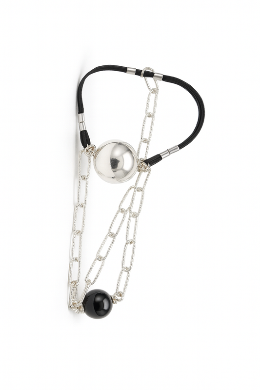 Ballzz© — Sterling Silver & Onyx Cock Chai