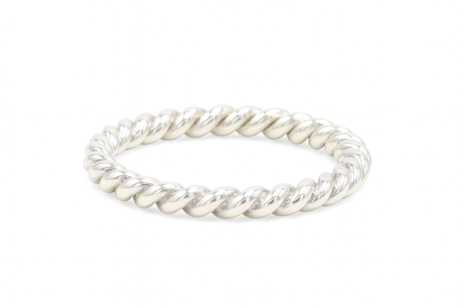 Silver braided bracelet on a white background penis bracelet dick cock cuff
