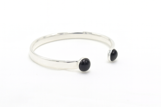 CuffmeOnyx© – Sterling Silver Non-Piercing Penis Bracelet with Onyx Stones