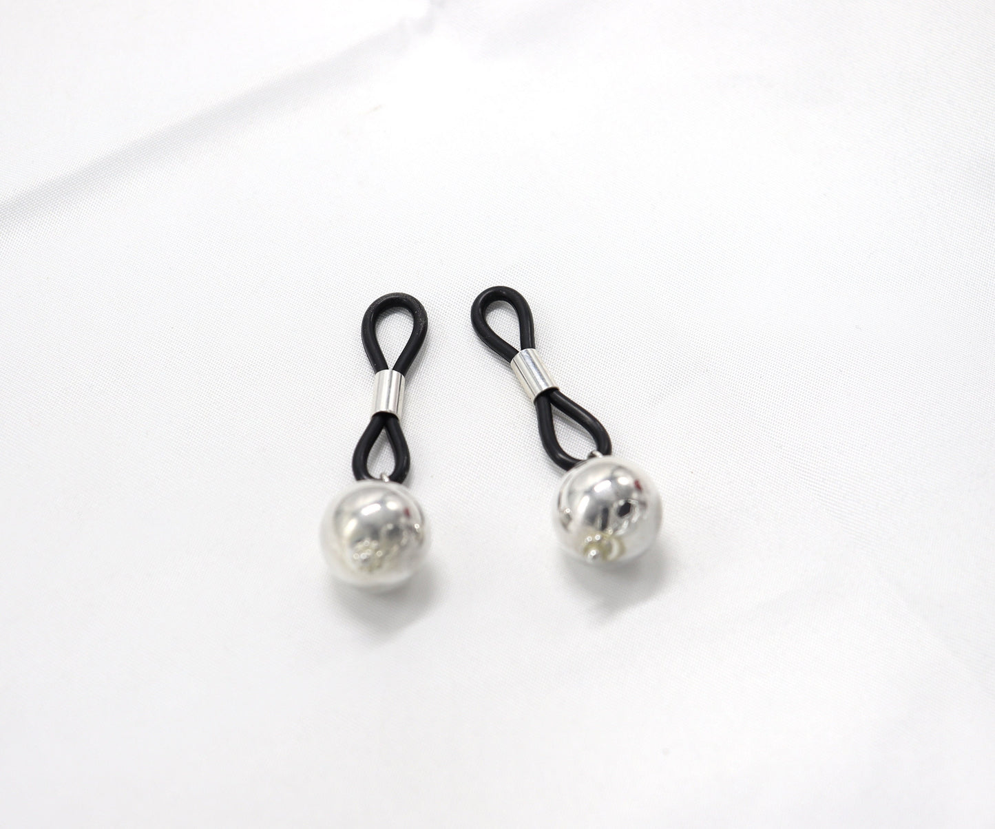 Non-Piercing Nipple Jewelry YummyNipz with Silver Balls Sterling Silver, nipple jewelry, erotic jewelry nipple, erect nipples