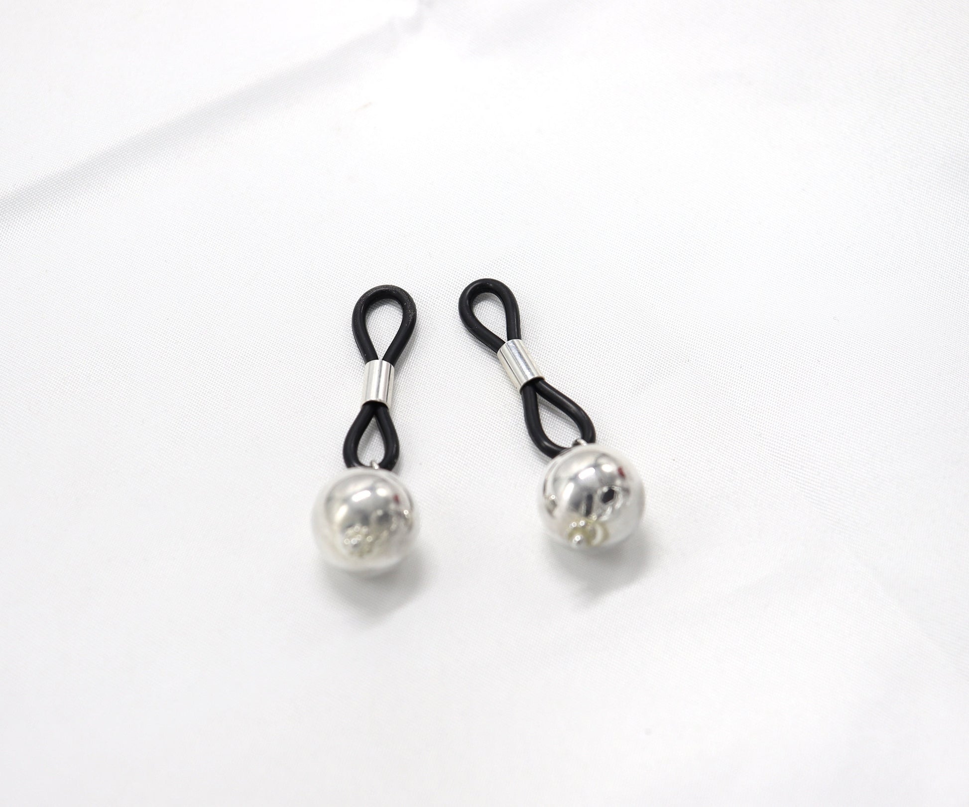 Non-Piercing Nipple Jewelry YummyNipz with Silver Balls Sterling Silver, nipple jewelry, erotic jewelry nipple, erect nipples