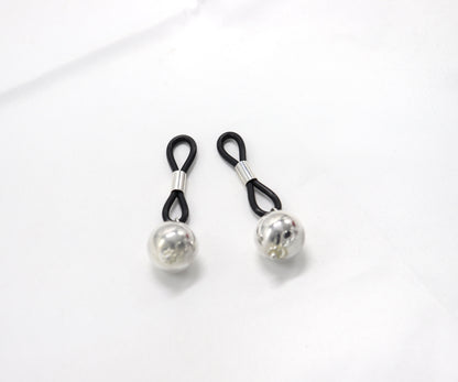 Non-Piercing Nipple Jewelry YummyNipz with Silver Balls Sterling Silver, nipple jewelry, erotic jewelry nipple, erect nipples