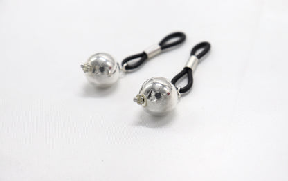 Non-Piercing Nipple Jewelry YummyNipz with Silver Balls Sterling Silver, nipple jewelry, erotic jewelry nipple, erect nipples