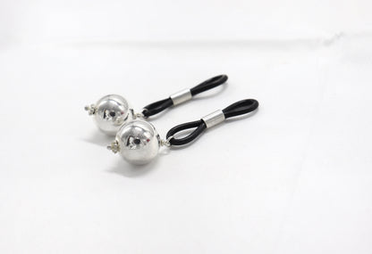 Non-Piercing Nipple Jewelry YummyNipz with Silver Balls Sterling Silver, nipple jewelry, erotic jewelry nipple, erect nipples
