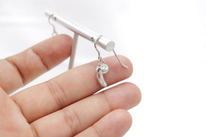 Penis pendant earrings TheD Sterling Silver, valentines day, phallus earrings, cock earrings, dick earrings Genitalia earrings, Gift For Men