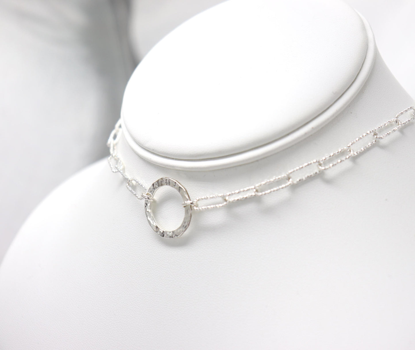Day Collar TheOhbaby Sterling Silver, Sub Day Collar, Silver O ring necklace, O ring Chocker, gift for her gift for sub bsdm 24/7 Wear gag