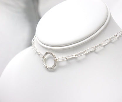 Day Collar TheOhbaby Sterling Silver, Sub Day Collar, Silver O ring necklace, O ring Chocker, gift for her gift for sub bsdm 24/7 Wear gag