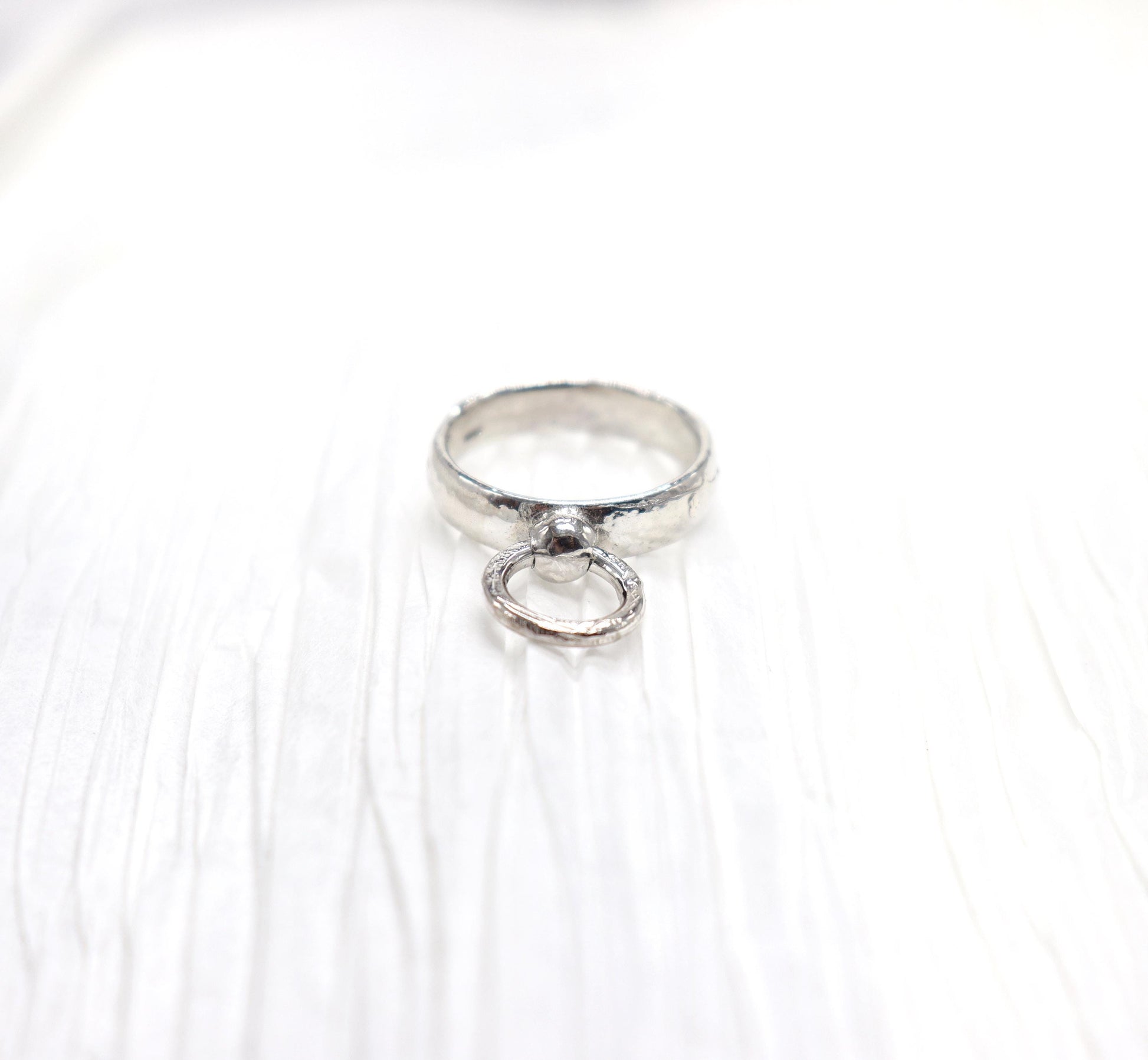Day Ring TheOhring Sterling Silver, Sub Day Ring, Silver O ring, Slave , gift for sub bsdm 24/7 Wear gag bondage unisex
