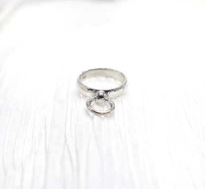 Day Ring TheOhring Sterling Silver, Sub Day Ring, Silver O ring, Slave , gift for sub bsdm 24/7 Wear gag bondage unisex