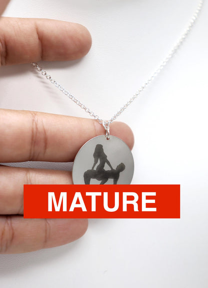 Sex position necklace Sterling Silver, arc sex position, Gift sex, spicy gift, special gift, mature gift, mature necklace, sex kamasutra gag