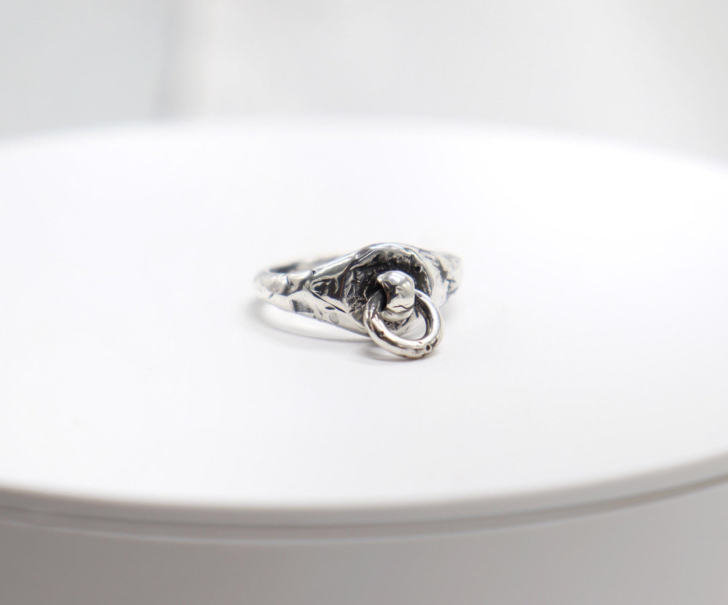 Day Ring CircleOh Sterling Silver, Sub Day Ring, Silver O ring, Slave , gift for sub bsdm 24/7 Wear gag bondage unisex