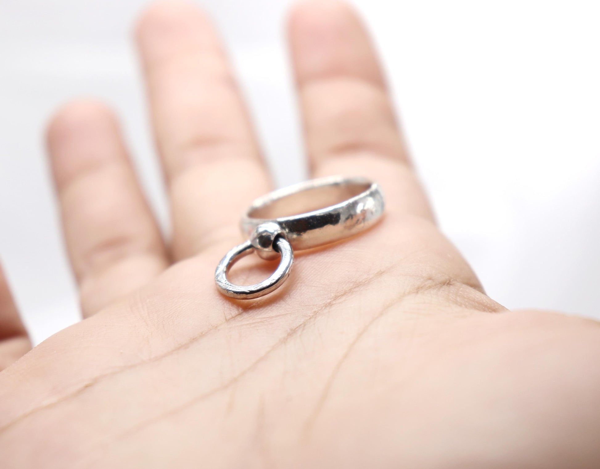 Day Ring TheOhring Sterling Silver, Sub Day Ring, Silver O ring, Slave , gift for sub bsdm 24/7 Wear gag bondage unisex