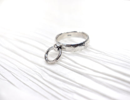 Day Ring TheOhring Sterling Silver, Sub Day Ring, Silver O ring, Slave , gift for sub bsdm 24/7 Wear gag bondage unisex
