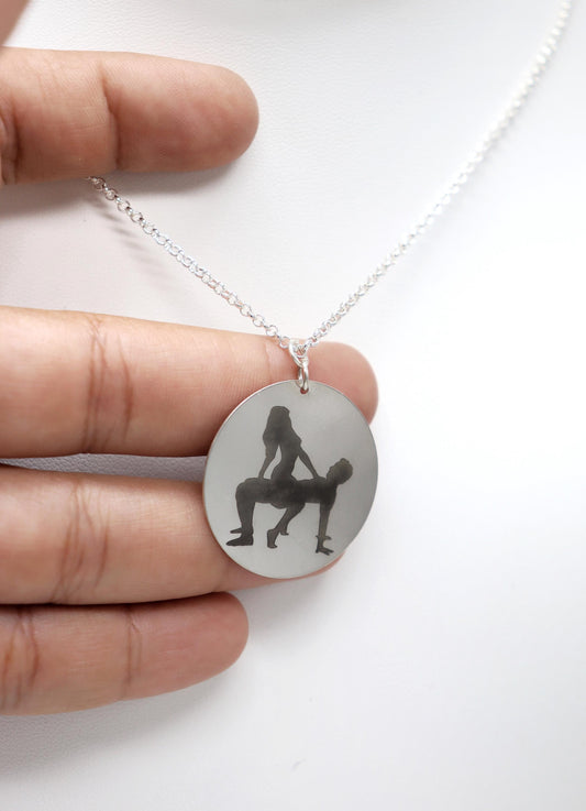 Sex position necklace Sterling Silver, arc sex position, Gift sex, spicy gift, special gift, mature gift, mature necklace, sex kamasutra gag