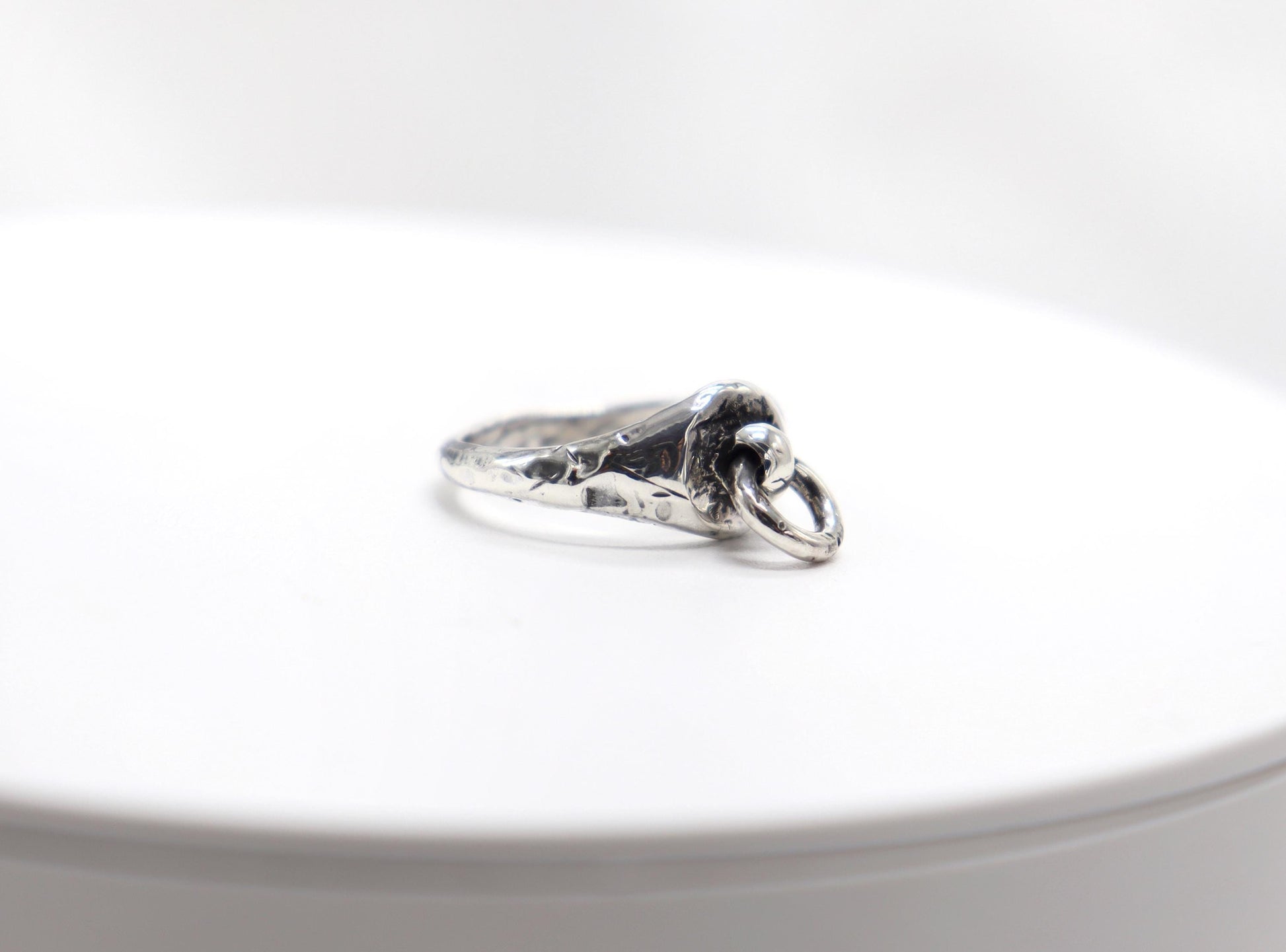 Day Ring CircleOh Sterling Silver, Sub Day Ring, Silver O ring, Slave , gift for sub bsdm 24/7 Wear gag bondage unisex