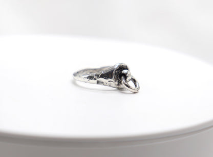 Day Ring CircleOh Sterling Silver, Sub Day Ring, Silver O ring, Slave , gift for sub bsdm 24/7 Wear gag bondage unisex