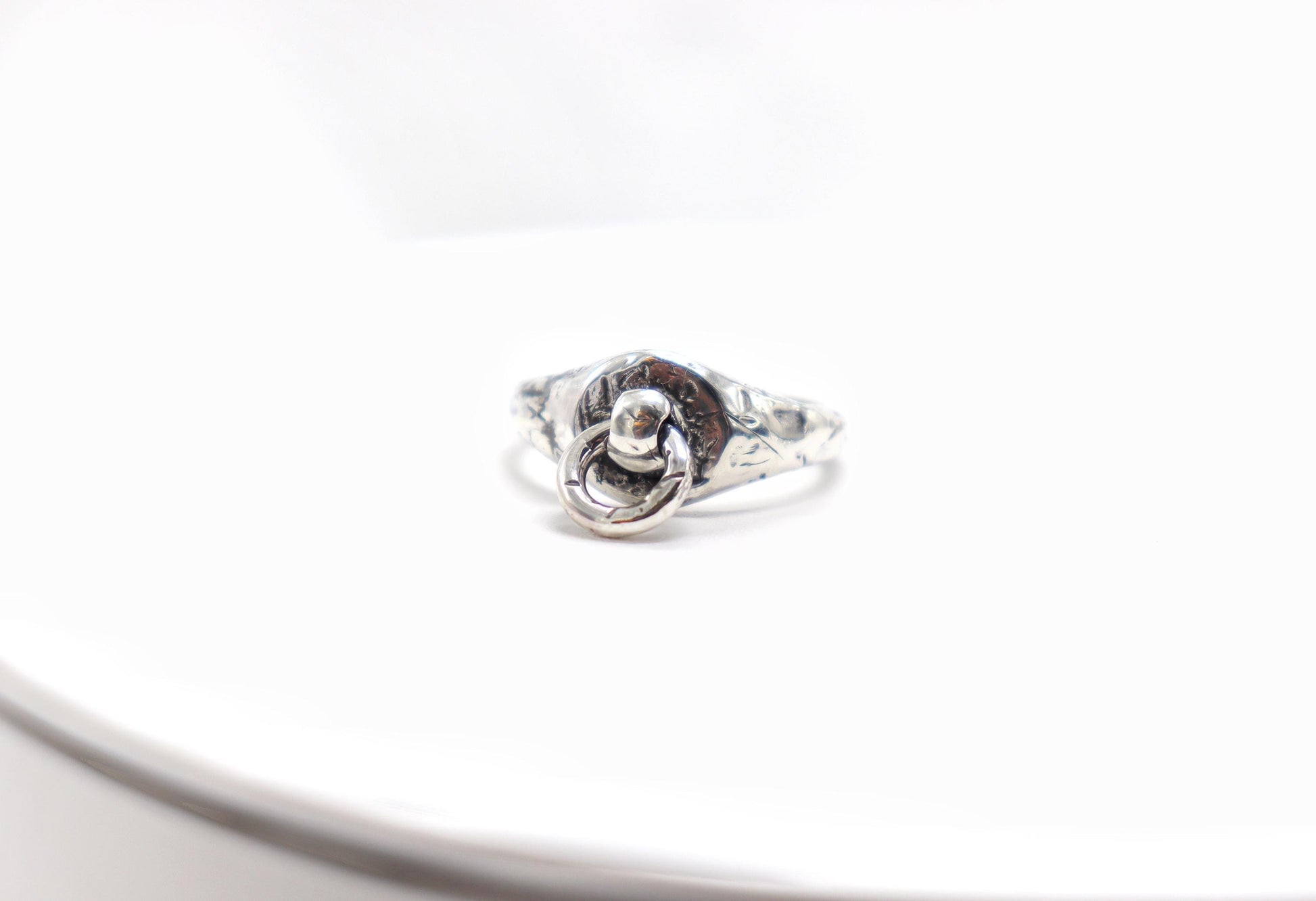 Day Ring CircleOh Sterling Silver, Sub Day Ring, Silver O ring, Slave , gift for sub bsdm 24/7 Wear gag bondage unisex
