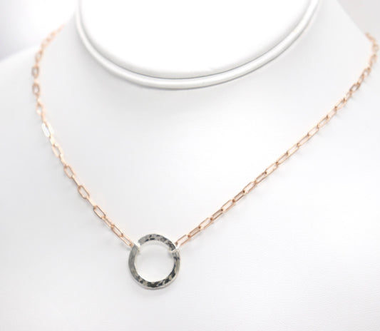 Day Collar PinkCollarS Sterling Silver, Sub Day Collar, Silver O ring necklace, O ring Chocker, gift for her gift for sub bsdm 24/7 Wear gag