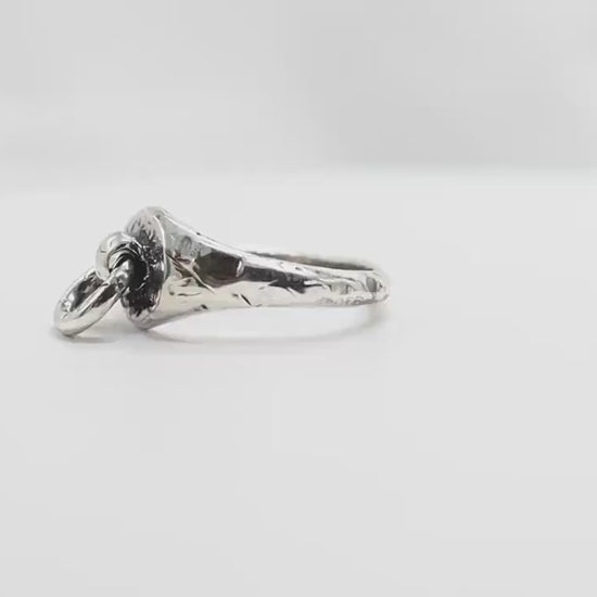 Day Ring CircleOh Sterling Silver, Sub Day Ring, Silver O ring, Slave , gift for sub bsdm 24/7 Wear gag bondage unisex
