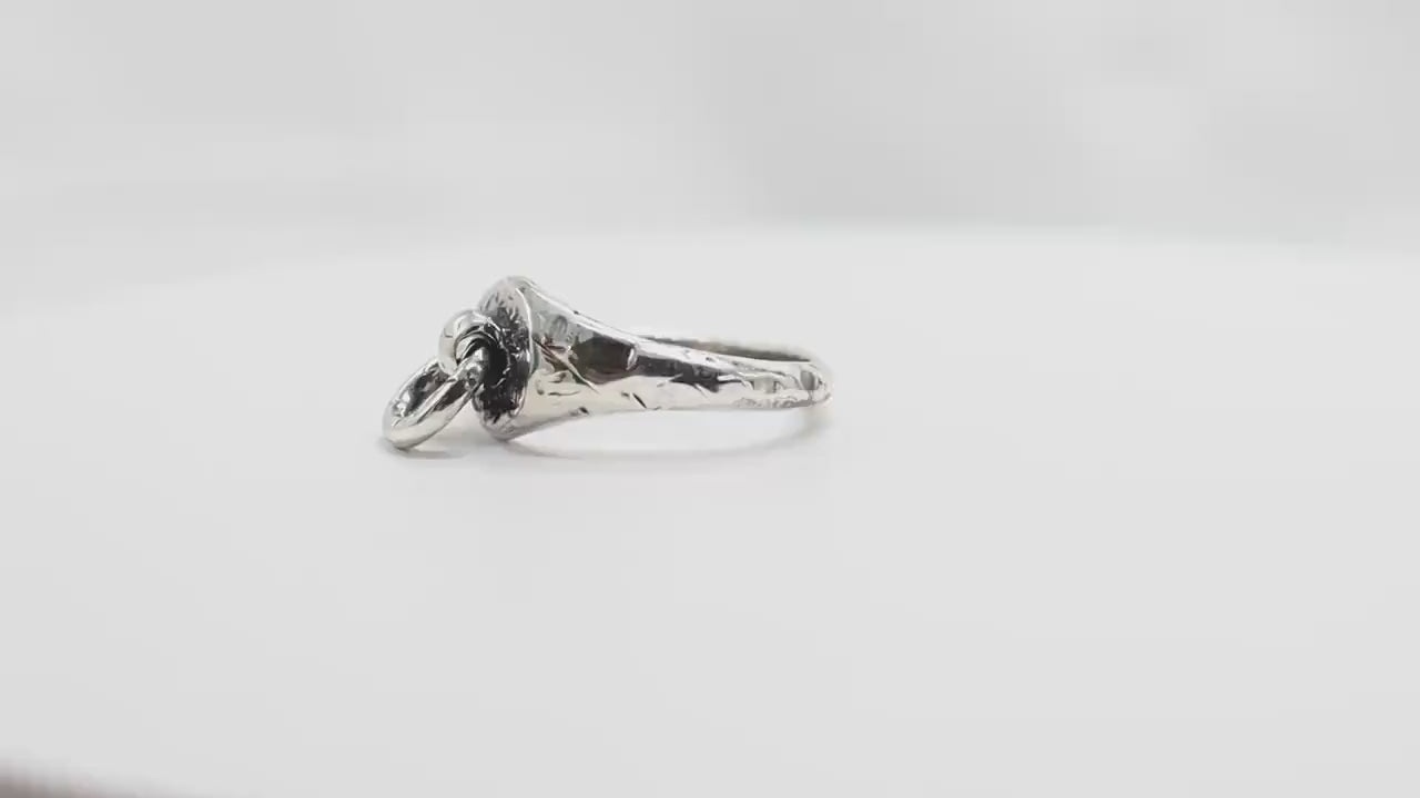 Day Ring CircleOh Sterling Silver, Sub Day Ring, Silver O ring, Slave , gift for sub bsdm 24/7 Wear gag bondage unisex
