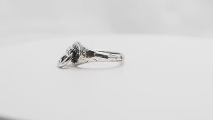 Day Ring CircleOh Sterling Silver, Sub Day Ring, Silver O ring, Slave , gift for sub bsdm 24/7 Wear gag bondage unisex