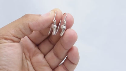 Penis pendant earrings TheD Sterling Silver, valentines day, phallus earrings, cock earrings, dick earrings Genitalia earrings, Gift For Men