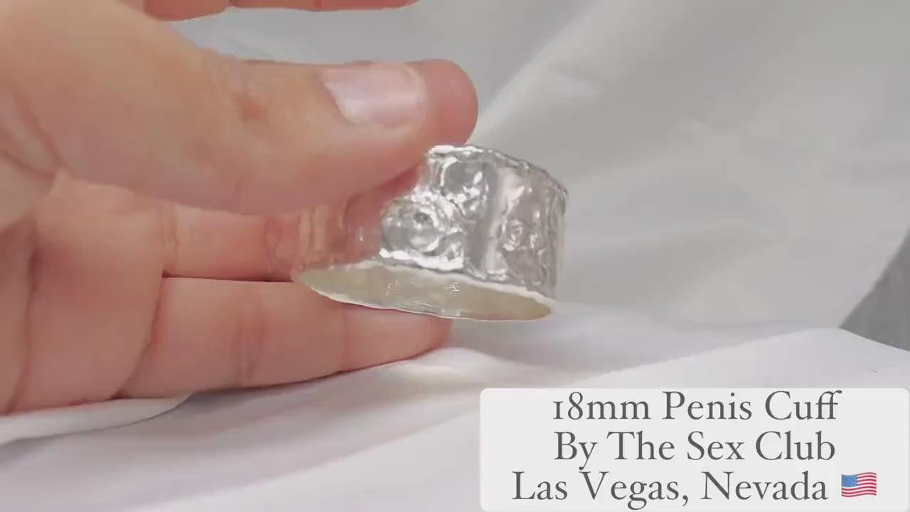 WildDreamz© Penis wide cuff 18mm Sterling Silver, Penis jewelry, penis ring jewelry, cock jewelry, dick jewelry, penis chain, penis ring