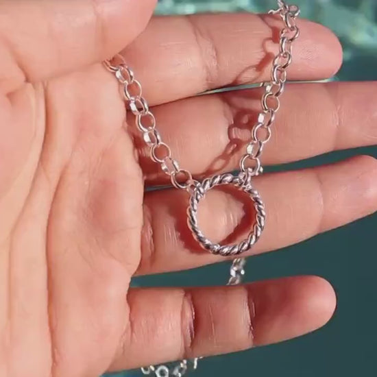 Day Collar HeavyOh Sterling Silver, Sub Day Collar, Silver O ring necklace, O ring Chocker, gift for her gift for sub bsdm 24/7 Wear gag