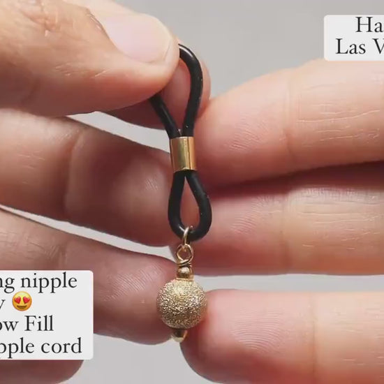 Non-Piercing Nipple Jewelry ShinyNipps© with Gold Balls Pendants in 14k Gold Fill, nipple jewelry, erotic jewelry nipple, erect nipples