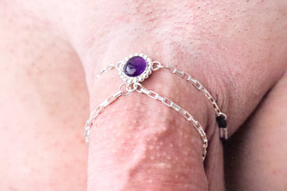 Penis chain TheMystic© Silver Non Piercing Penis Bracelet, Penis jewelry, penis ring jewelry, cock jewelry, dick jewelry, penis chain
