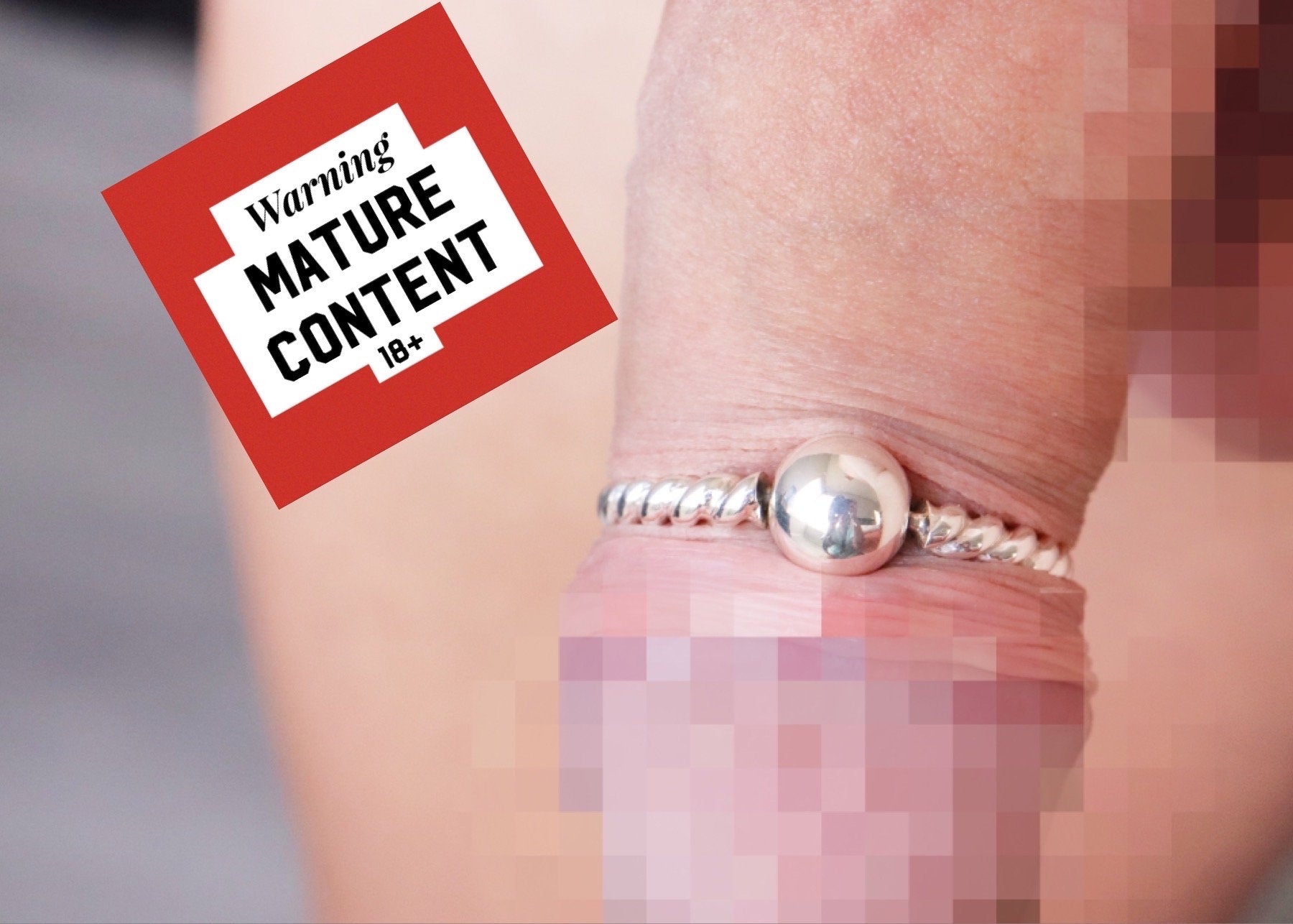 Penis glans ring GlansBall© Sterling Silver, Penis jewelry, penis ring jewelry, cock jewelry, dick jewelry, penis chain, penis ring, Adult