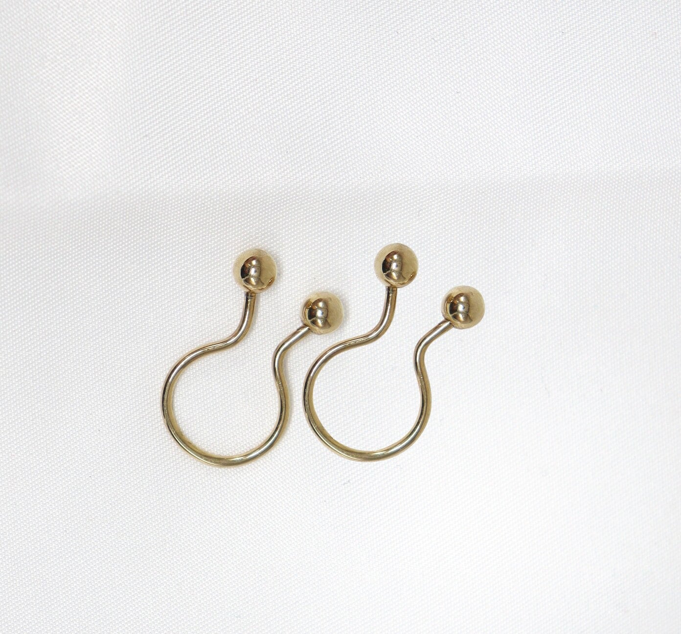 TWO Fake Piercing in 14k Yellow Gold Fill Non Piercing Nipple clamp sexy pair Not Pierced Nipple Jewelry for him or her sexy nipple jewelry