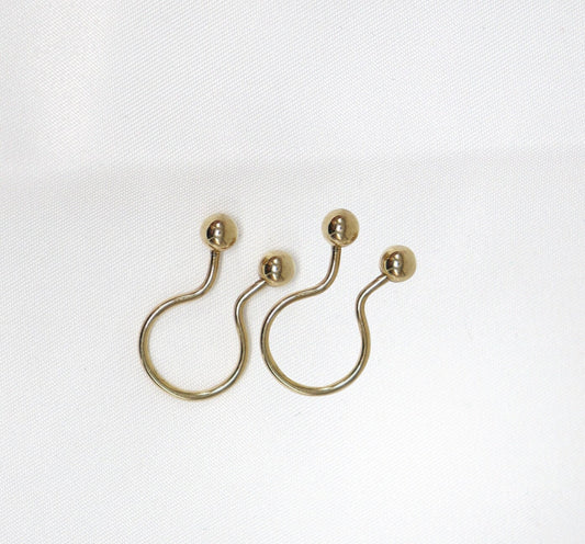 TWO Fake Piercing in 14k Yellow Gold Fill Non Piercing Nipple clamp sexy pair Not Pierced Nipple Jewelry for him or her sexy nipple jewelry