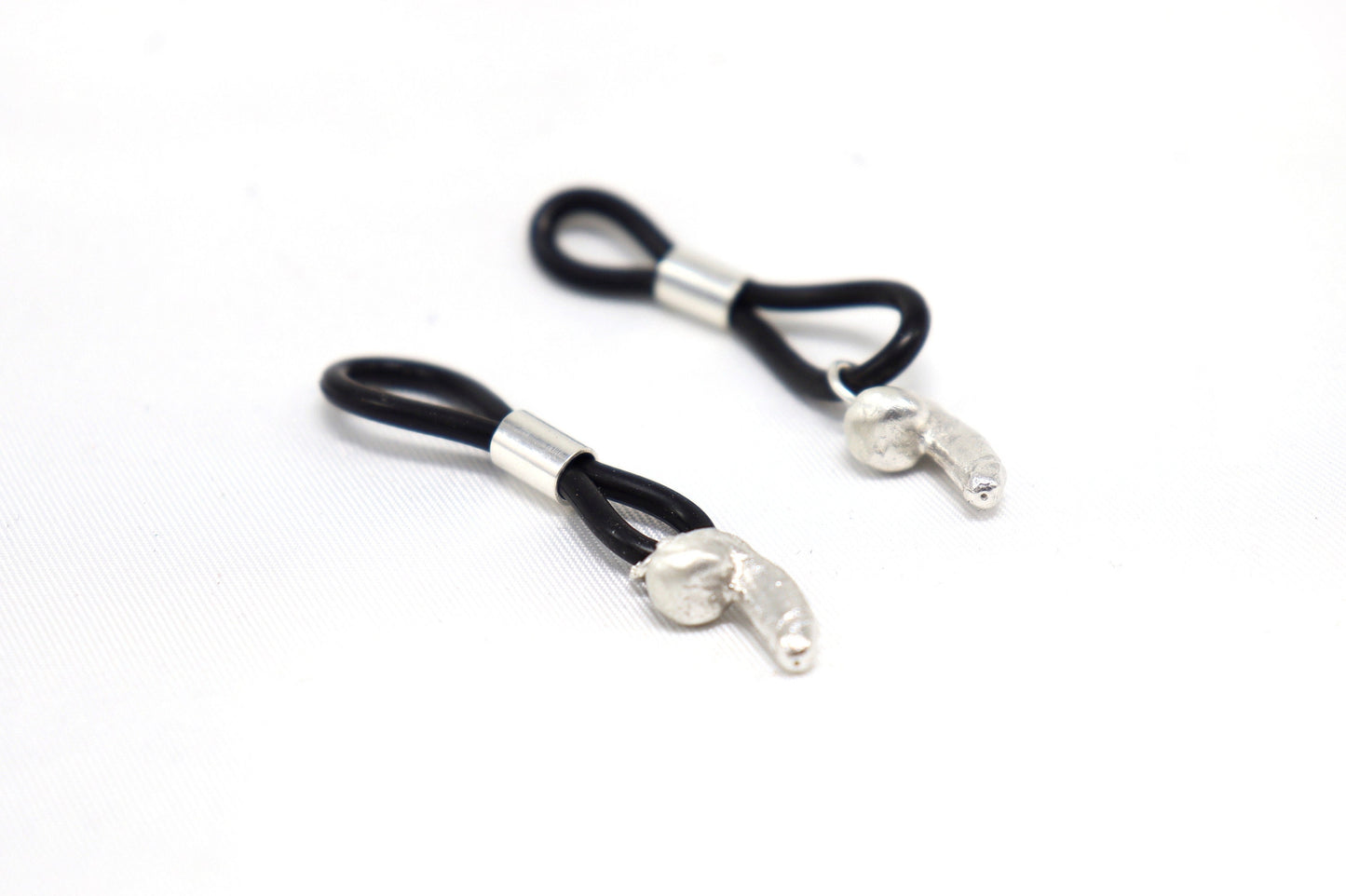 Non-Piercing Nipple Jewelry SpicyP© with heart Penis Pendant in Sterling Silver, nipple jewelry, erotic jewelry nipple, erect nipples, sexy
