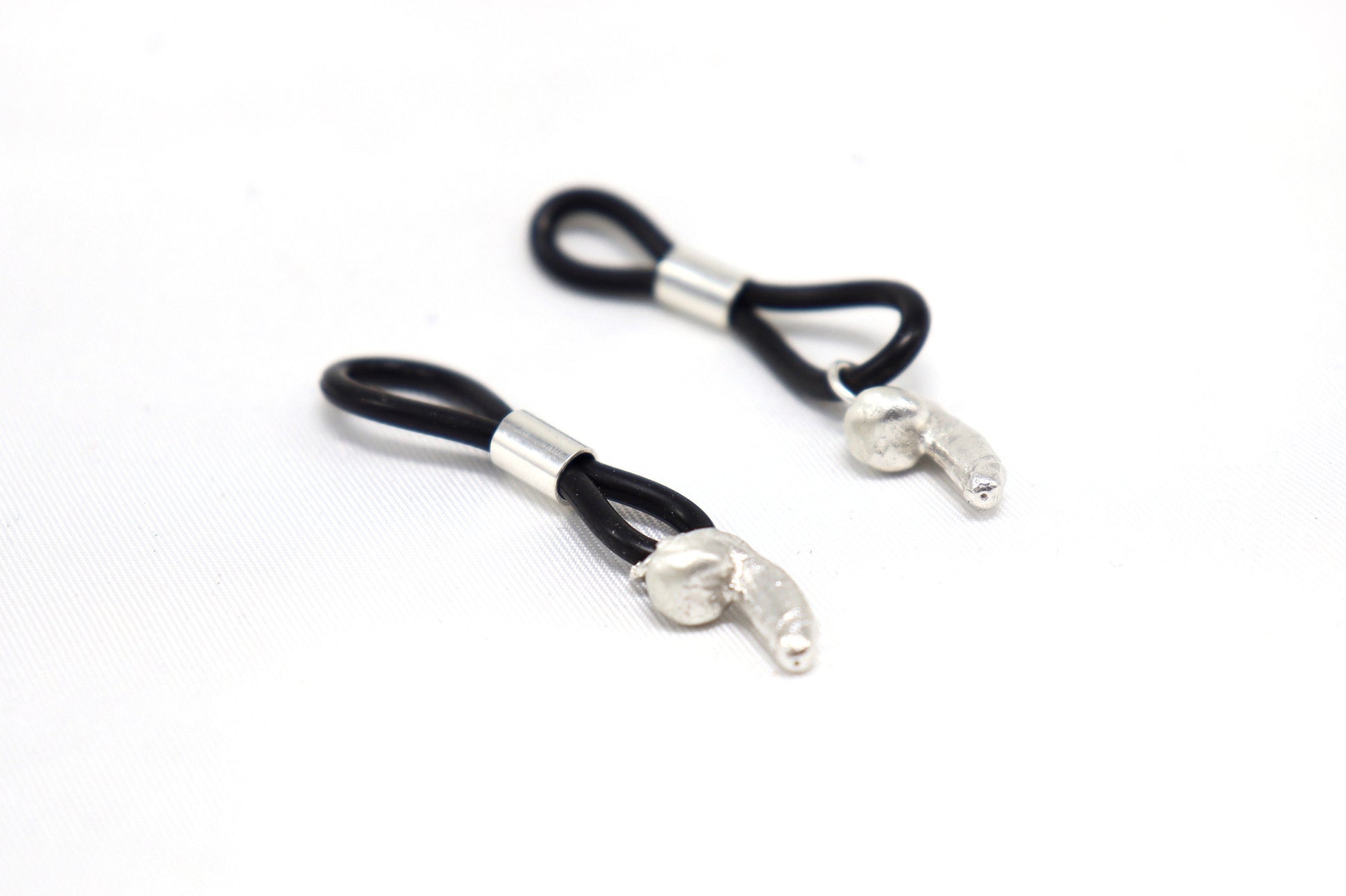Non-Piercing Nipple Jewelry SpicyP© with heart Penis Pendant in Sterling Silver, nipple jewelry, erotic jewelry nipple, erect nipples, sexy