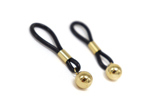 Non-Piercing Nipple Jewelry Nipps© with Gold Balls Pendants in 14k Gold Fill, nipple jewelry, erotic jewelry nipple, erect nipples