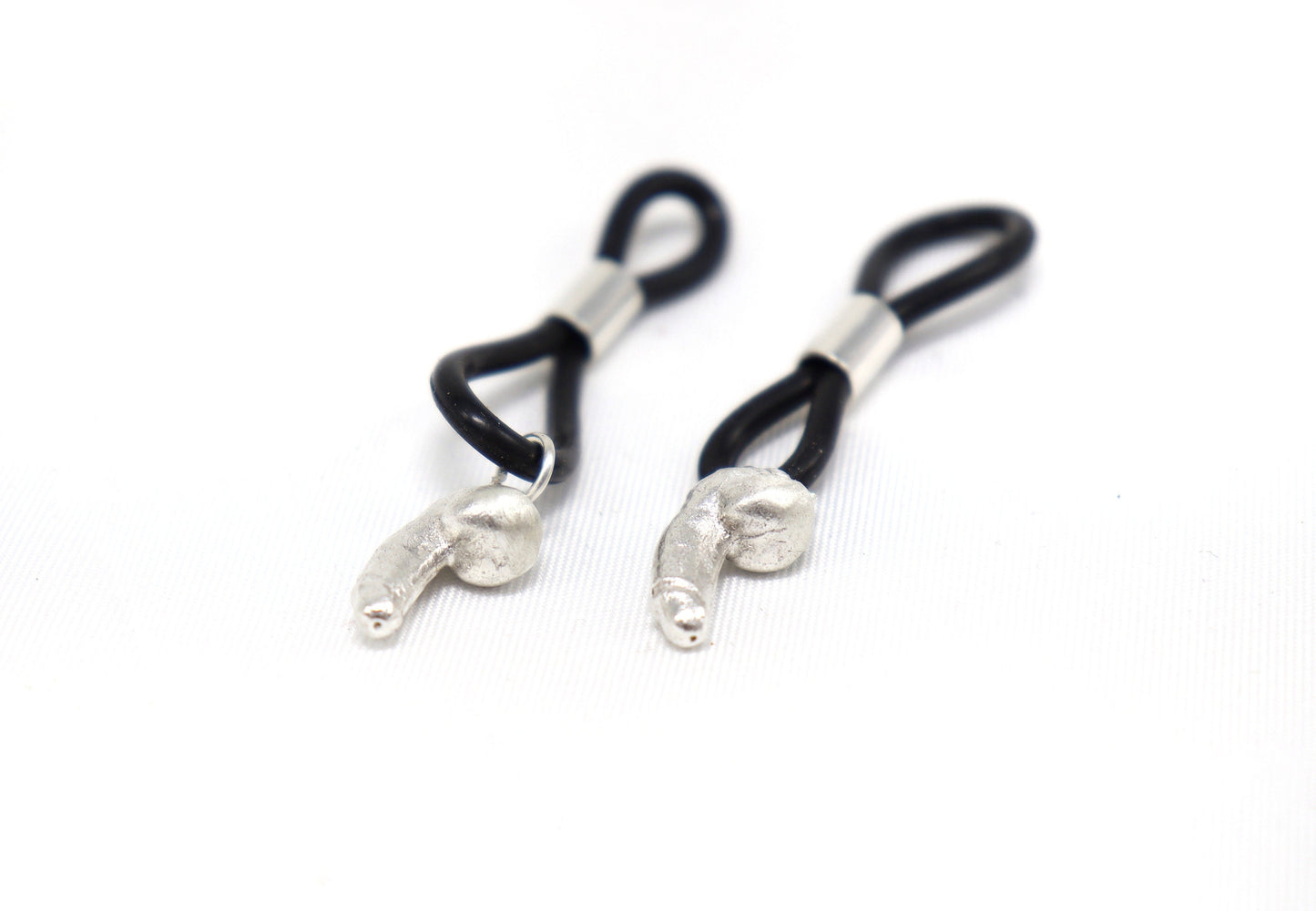Non-Piercing Nipple Jewelry SpicyP© with heart Penis Pendant in Sterling Silver, nipple jewelry, erotic jewelry nipple, erect nipples, sexy