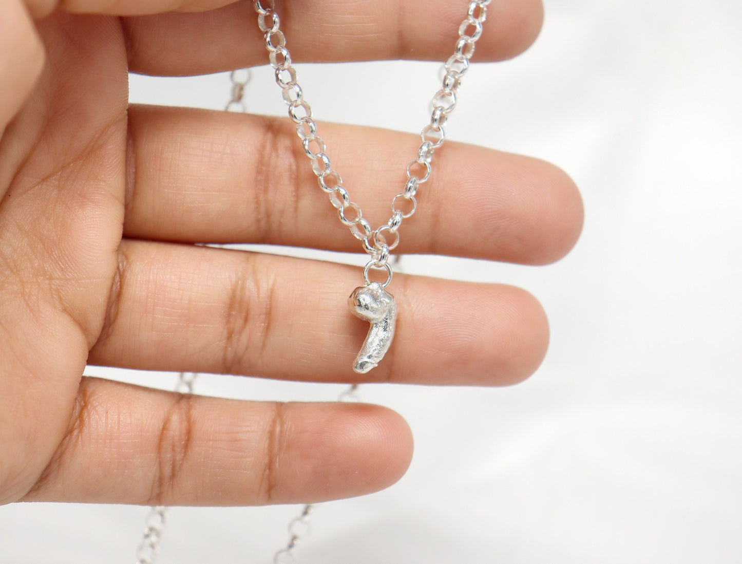 Penis pendant necklace TheP © Sterling Silver, valentines day, phallus necklace, cock necklace, dick chain Genitalia Pendant, Gift For Men