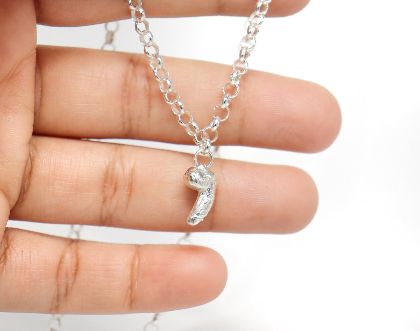Penis pendant necklace TheP © Sterling Silver, valentines day, phallus necklace, cock necklace, dick chain Genitalia Pendant, Gift For Men